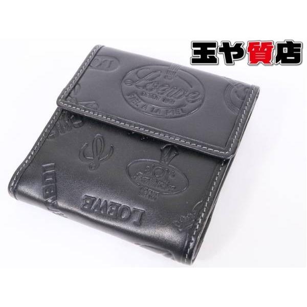 美品　ロエベ   高級牛革　Ｗホック　二つ折　財布 美品 ロエベ 高級牛革 Wホック 二つ折 財布 ロエベ(LOEWE) レディース