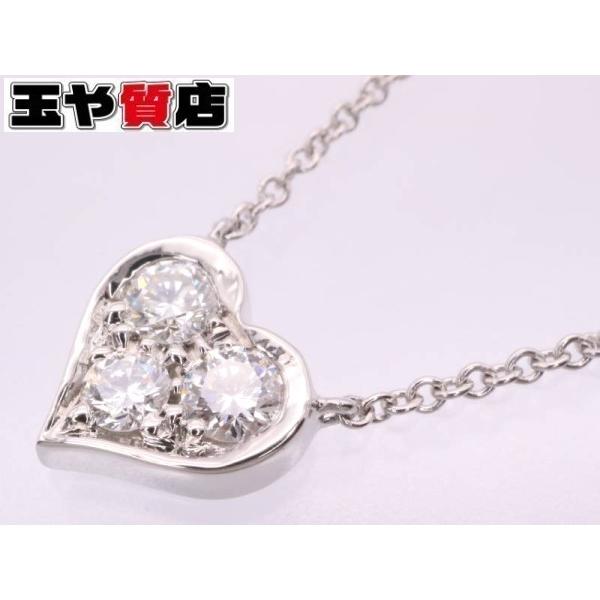 ティファニー PT950 ダイヤモンド３P センチメンタルハート ネックレス TIFFANY&Co.（ティファニー） ネックレス センチメンタル ハート