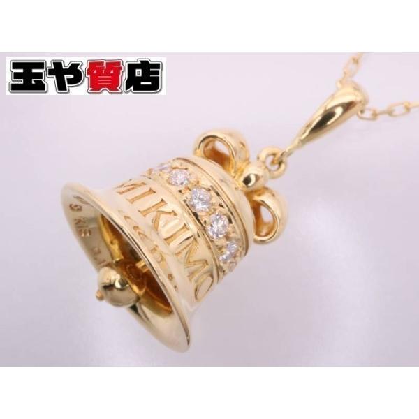 MIKIMOTO ミキモト 新品同様 ダイヤ0.15ct ベル 鐘 ペンダント MIKIMOTO ミキモト 新品同様 ダイヤ0.15ct ベル 鐘 ペンダント