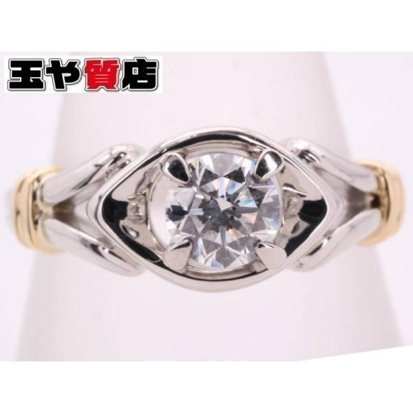 クリスチャンディオール 美品 ダイヤ0.195ct デザイン リング 10号 