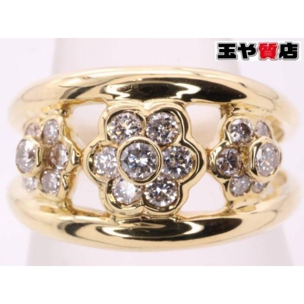 Ponte Vecchio ポンテヴェキオ 美品 PonteVecchio ダイヤ0.36ct 花3輪 