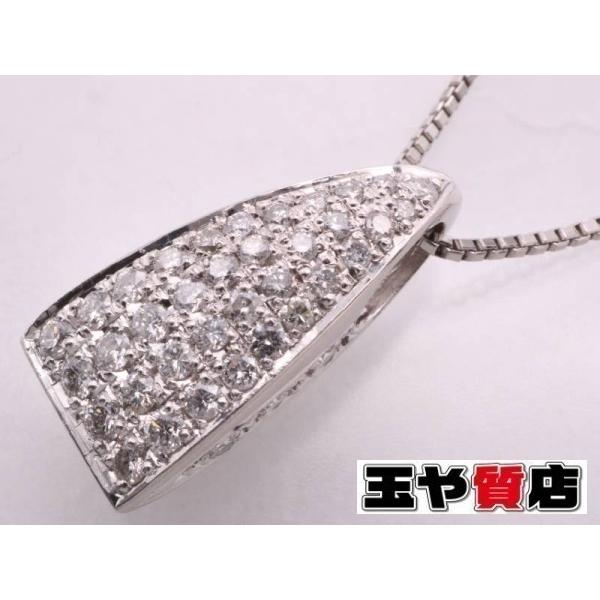 ダイヤ0.70ct デザイン ペンダント ベネチアン ネックレス pt850  