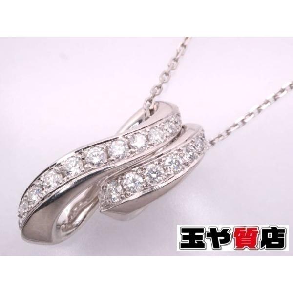 MIKIMOTO（ミキモト） 美品 ダイヤ0.19ct+0.14ct デザイン ペンダント