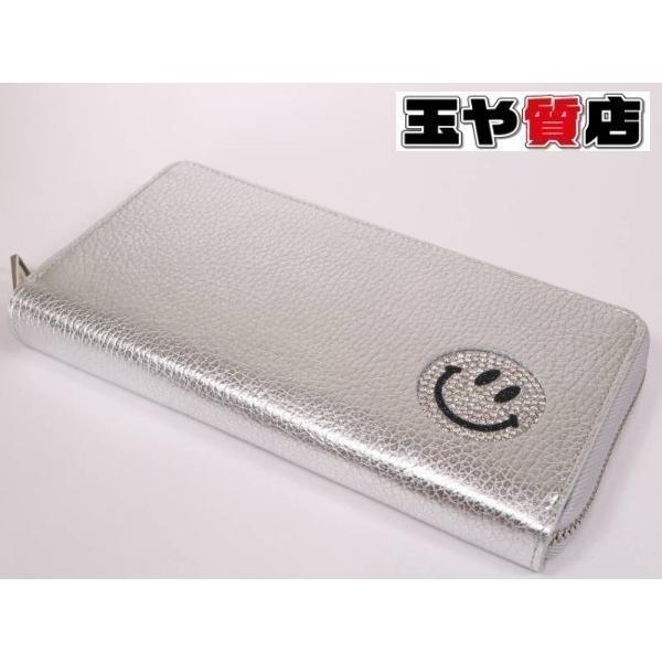 サロンドアルファード美品  - シルバー サロンドアルファード 未使用 ラウンドジップ シルバースマイル 長財布