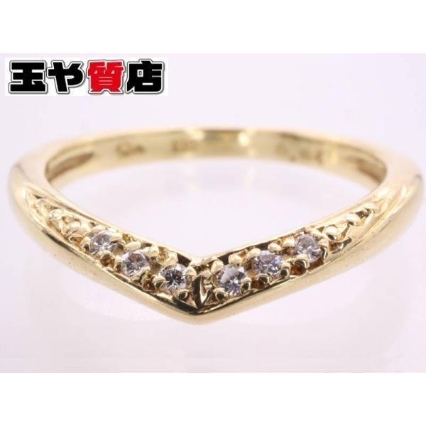 STAR JEWELRY（スタージュエリー） 美品 ダイヤ0.04ct V字風デザイン