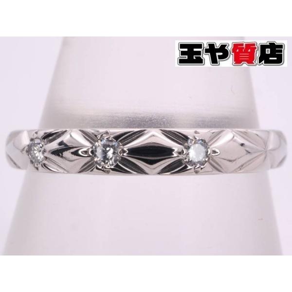 CHANEL（シャネル） ダイヤ 3P マトラッセ リング 10号 pt950 プラチナ