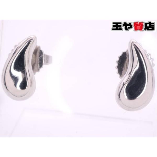 TIFFANY&Co. ティファニー 美品 ティアドロップ ピアス pt950 プラチナ  