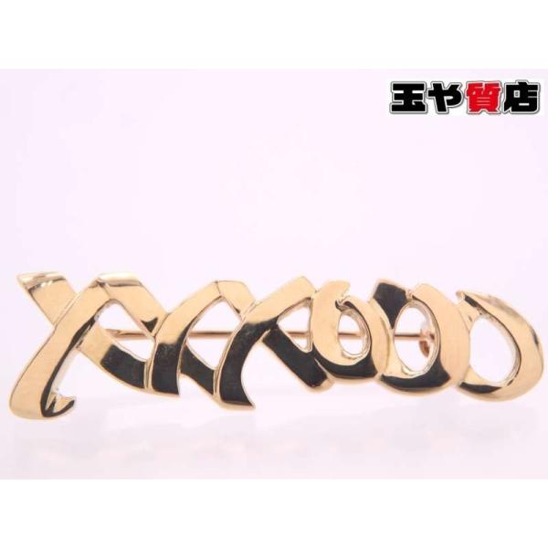 TIFFANY&Co.（ティファニー） 美品 ラブ&キス ブローチ 18K イエロー