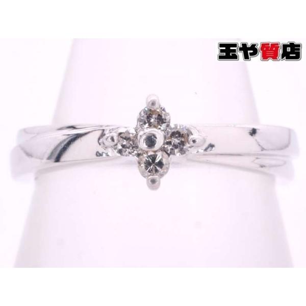 VENDOME AOYAMA（ヴァンドーム青山） 美品 ダイヤ 4P 十字風 リング 7