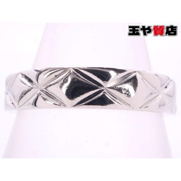 美品‼︎シャネル CHANELマトラッセリング #57 PT950 シャネル マトラッセリング プラチナ Pt950 #57 約16.5号 中古
