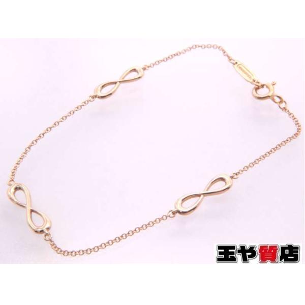 美品　Au750（K18）ブレスレット TIFFANY&Co.（ティファニー） 美品 インフィニティ ブレスレット AU750