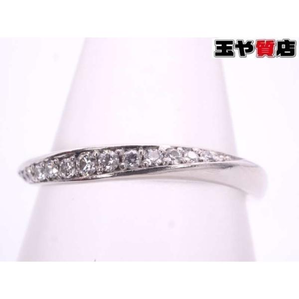 4℃（ヨンドシー） 美品 ダイヤ デザイン リング 7号 pt950 プラチナ