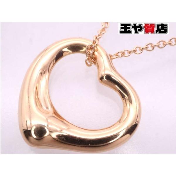値下げ　ティファニー　オープンハートネックレス　美品です(*^^*) 美品 ティファニー 750 オープンハート ネックレストップ/25
