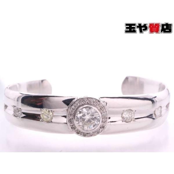 ブランド登録なし ダイヤ1.001ct ダイヤ1.25ct デザイン バングル 