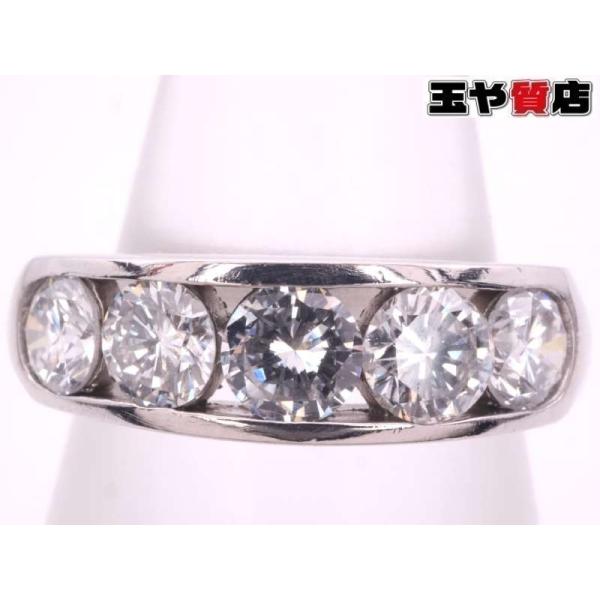 Pt900 ダイヤモンド1.00ct5石の一文字リング Pt900 ダイヤモンド1.00ct5石の一文字リング ダイヤモンド・一文字