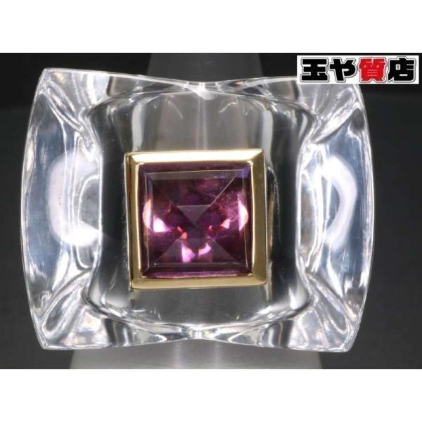 極美品 バカラ 13号トレフル ゴールド Baccarat リング 指輪 バカラ（Baccarat） ゲタパン リング 13号 クリスタル 750 K18YG