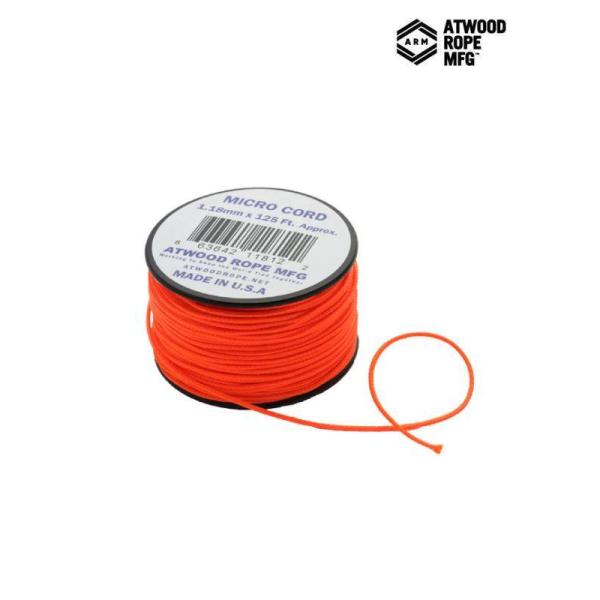 他サイト： マイクロコード #オレンジ [44006]　Atwood Rope MFG. アットウッドロープ　細引き ロープ テント 靴紐 キャンプの商品画像