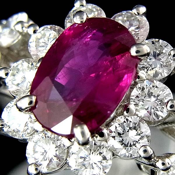 18金/プラチナ900/ルビー0.3ct/ダイヤ0.19ct 指輪11.5号