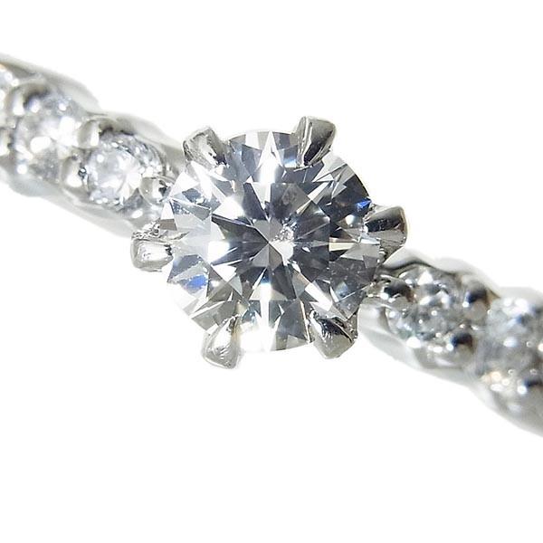 ブランド登録なし Pt1000ハート&キューピッドダイヤリング D:0.266ct F 