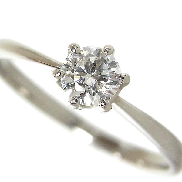 Pt900ダイヤ指輪 ラウンドブリリアンカット D:0.282ct E.SI-1.EX 2.2g  