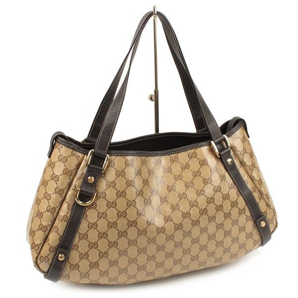 GUCCI グッチハンドバッグ クリスタル レザーブラウンゴールド GG GUCCI グッチ GGクリスタル ショルダーバッグ 293578・520981