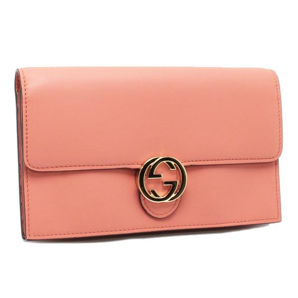 GUCCI 長財布　インターロッキング　GGライン ピンク　レディース tamaya78_10765