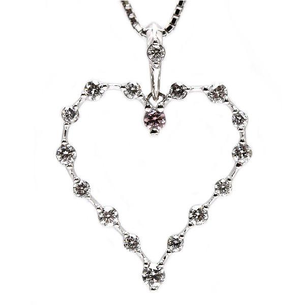 K18WG 天然ピンクダイヤモンド ネックレス ダイヤモンド 0.039ct/0.45 