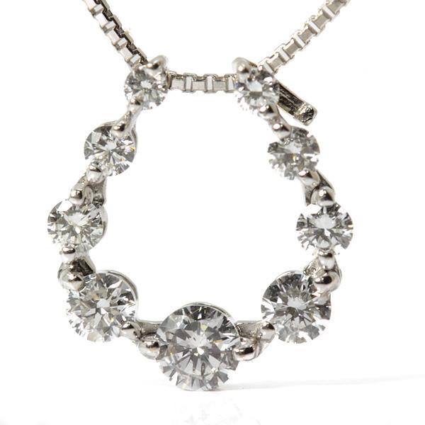 K18WG 2way ダイヤモンド ネックレス 0.50ct 18金 ホワイトゴールド