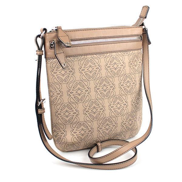 ナグラム ロエベ レザー 斜め掛け ショルダーバッグ フラット メッセン