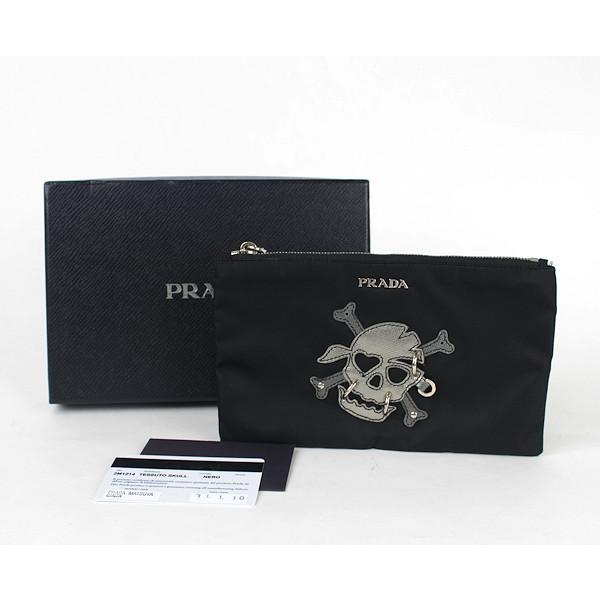 PRADA 付属品　ポーチ PRADA（プラダ） 【美品】PRADA スカル ナイロンポーチ 黒 2M1214