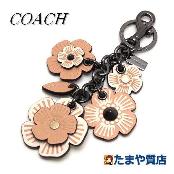 Coach コーチ ウィロー フローラル ミックス バッグチャーム グラブタン レザー チョーク 白 茶色 花 フラワー キーホルダー たまや質店 通販 Yahoo ショッピング