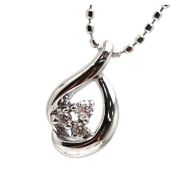 4℃（ヨンドシー） ダイヤモンドネックレス K18WG 約40cm 18金 ホワイト