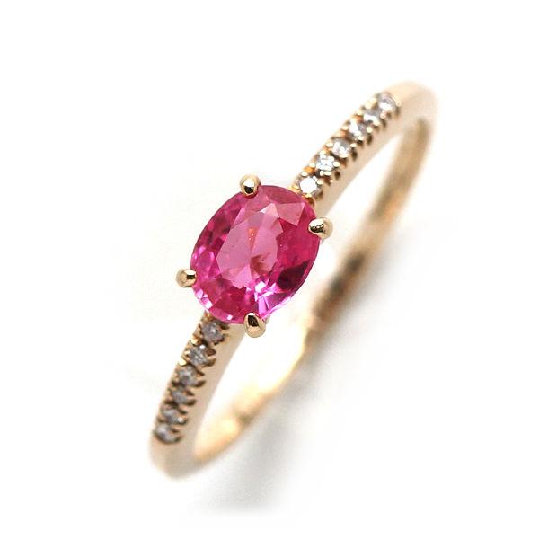 K18PG パパラチアサファイアリング　#12 K18PG パパラチアサファイアリング 12号 18金 ピンクゴールド