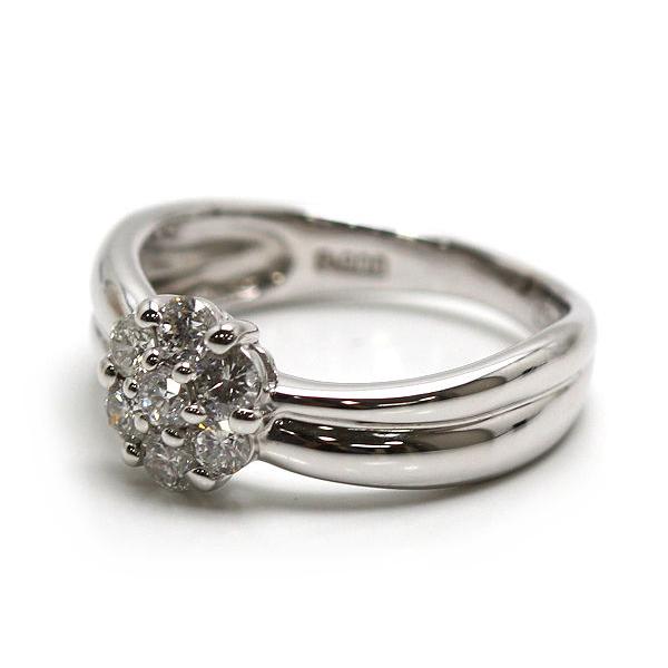 45N4320S】Pt900 天然ダイヤモンド リング 10.5号