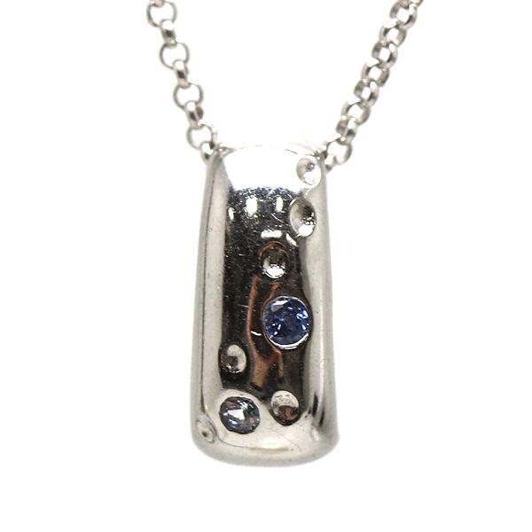 Pt850/Pt900 デザインネックレス 約40cm ダイヤモンド 0.04ct 約3.7g