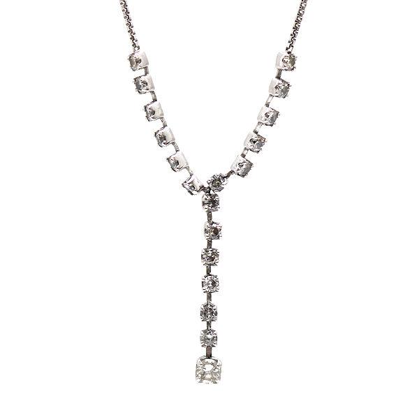 Pt850 ダイヤモンドネックレス 約40cm 約3.2g 0.50ct プラチナ 21920