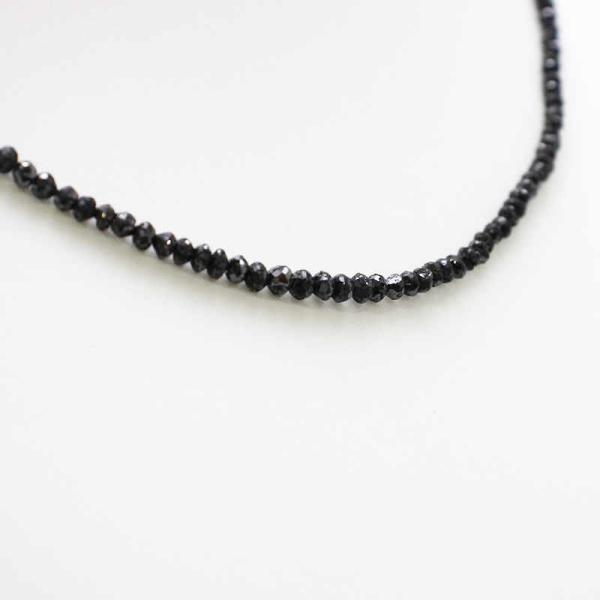 ブラックダイヤモンド ネックレス 20.00ct K18WG 18金ホワイトゴールド