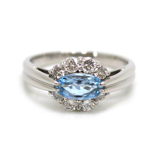 新品pt900アクアマリン0.97ctダイヤモンドリング指輪 Pt900 アクアマリンリング 14号 0.75ct ダイヤモンド 0.56ct プラチナ