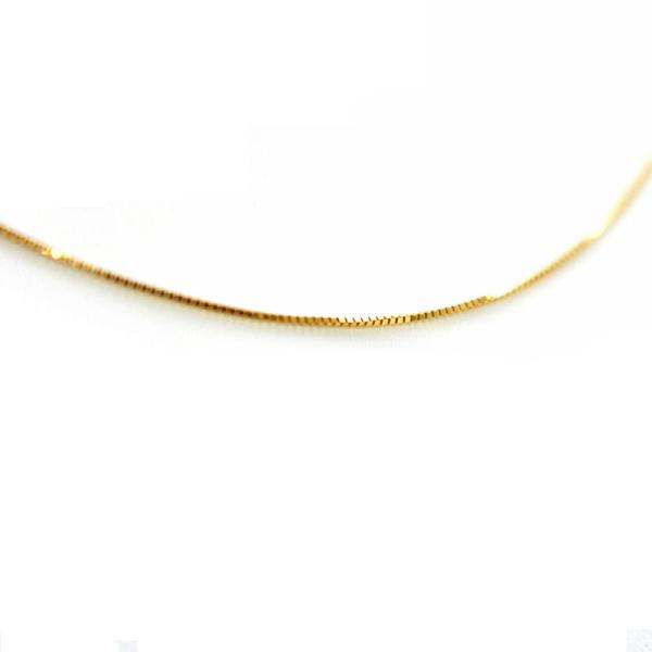 ベネチアンチェーンネックレス 18金イエローゴールド K18YG 40cm 0.9g