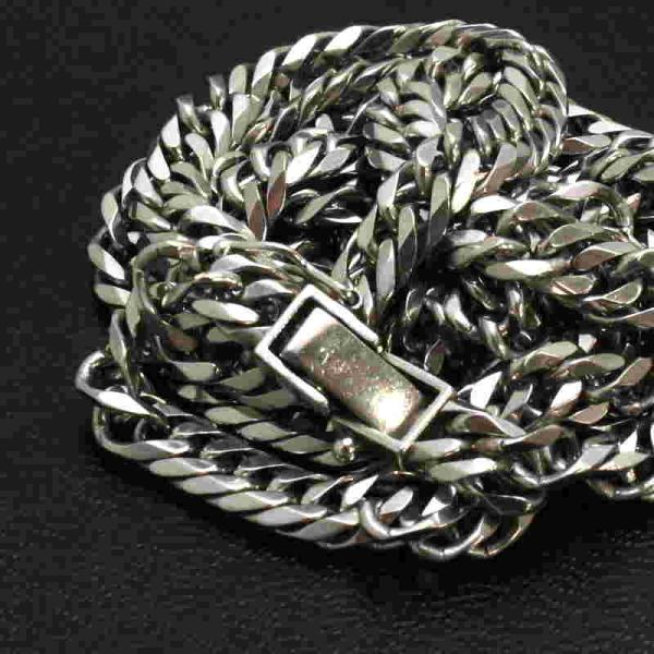 Pt850 6面ダブル喜平ネックレス 約60cm 約59g プラチナ チェーン