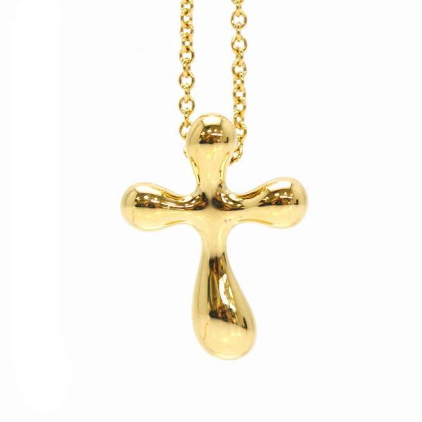 Tiffany&amp;Co. ティファニー エルサペレッティ ペレッティクロスネックレス 18金イエローゴールド K18YG 38cm 3.5g 31487