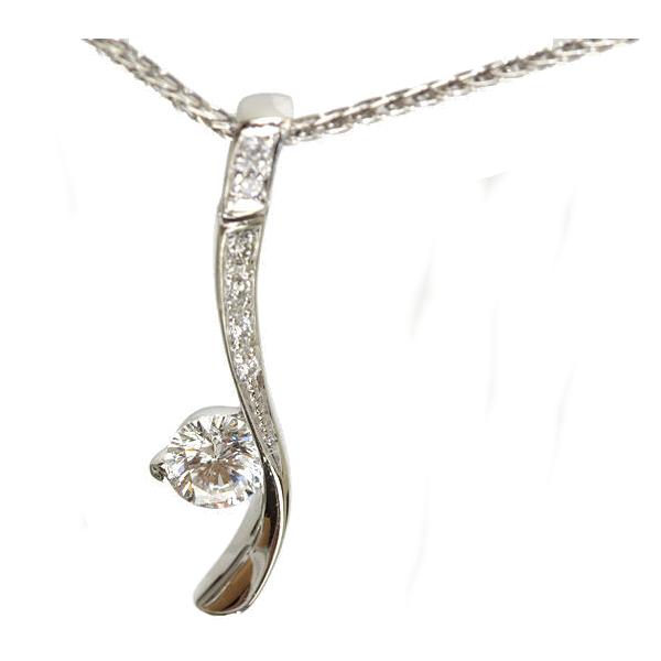 Pt900/850 ダイヤモンドネックレス 0.349ct Gカラー SI1 プラチナ