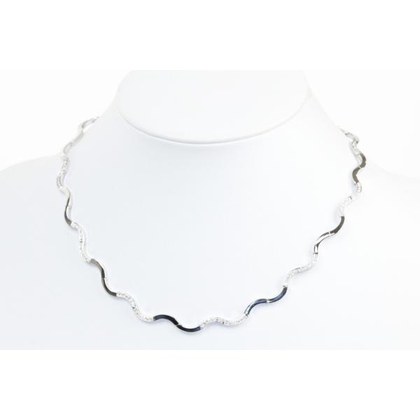 1.00ct ダイヤモンドネックレス K18WG 18金 ホワイトゴールド 18.8g  