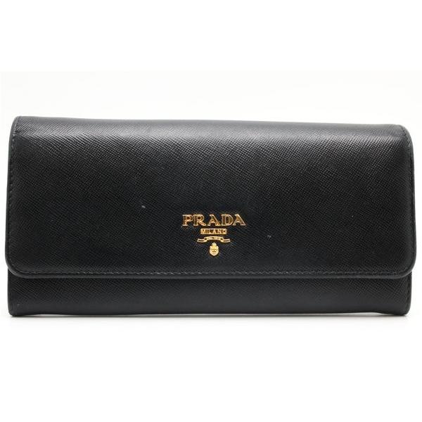 SAFFIANO（PRADA） PRADA プラダ◇二つ折り長財布 サフィアーノレザー