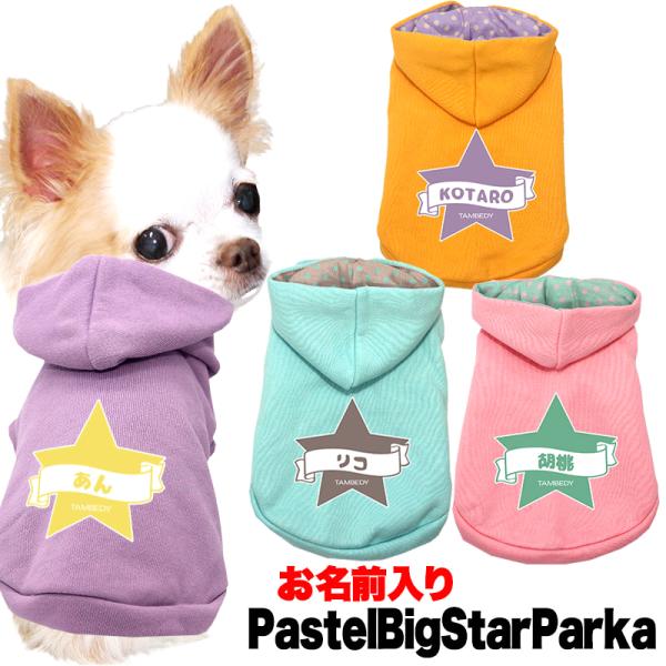 全品P5倍24日23:59まで／犬 服 犬の服 秋服 冬服用 名前入り パステル