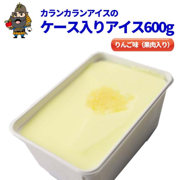 藤田アイス店 ケース入りアイス りんご味 果肉入り 600g カランカランアイス アイスクリン ジャンボアイス 夏ギフト お中元 2026