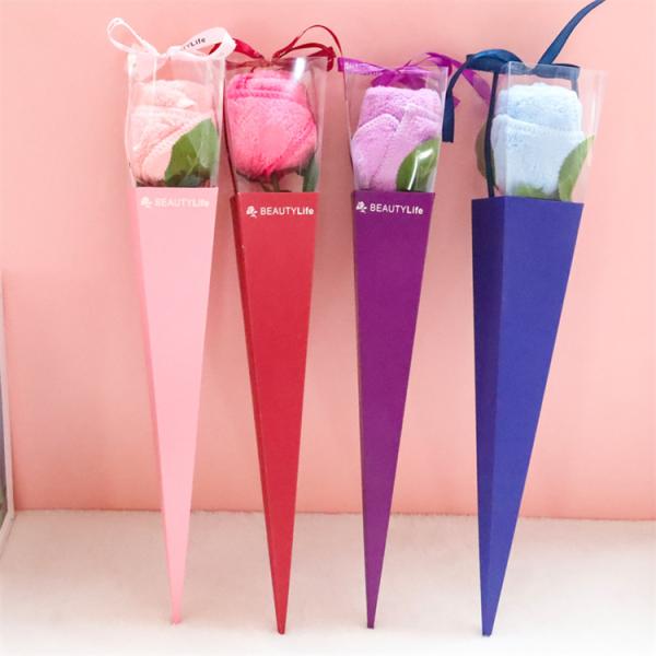 クーポンあり 6本で送料無料 タオルギフト タオルフラワー 花束 タオルハンカチ  薔薇 ローズ バラ タオル ミニタオル 結婚式 卒業式 卒園式 母