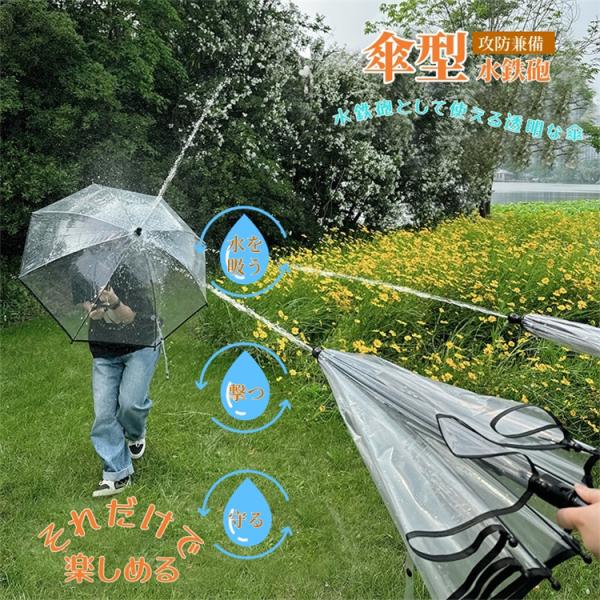 1740購入可能 水鉄砲 傘型水鉄砲 ウォーターガン 1本 2本 対戦セット プール 水遊び おもちゃ 強力 飛距離 ビーチ アウトドア 遊び道具 プレゼント