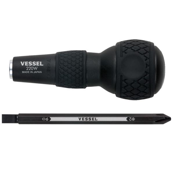 ベッセル(VESSEL) ボールグリップ 差替ドライバー (+2/-6 ビット付) 220W-62
