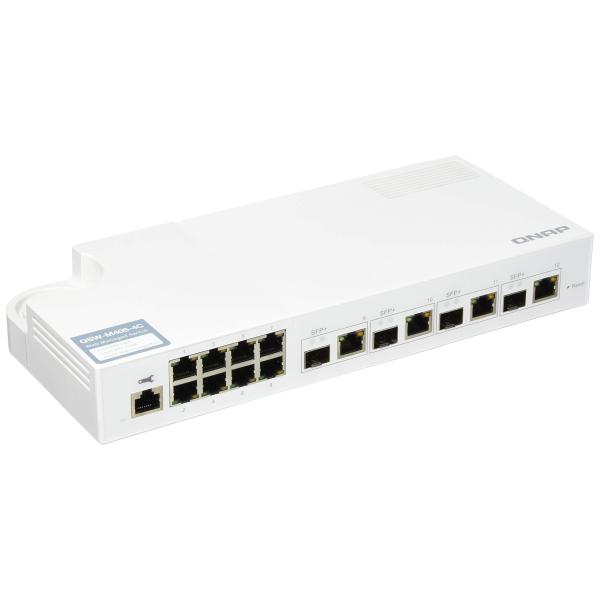 QNAP(キューナップ)10GbE L2 Webマネージドスイッチ 4つの10GbE SFP+/RJ45コンボポート、8つのギガビットイーサネットポー